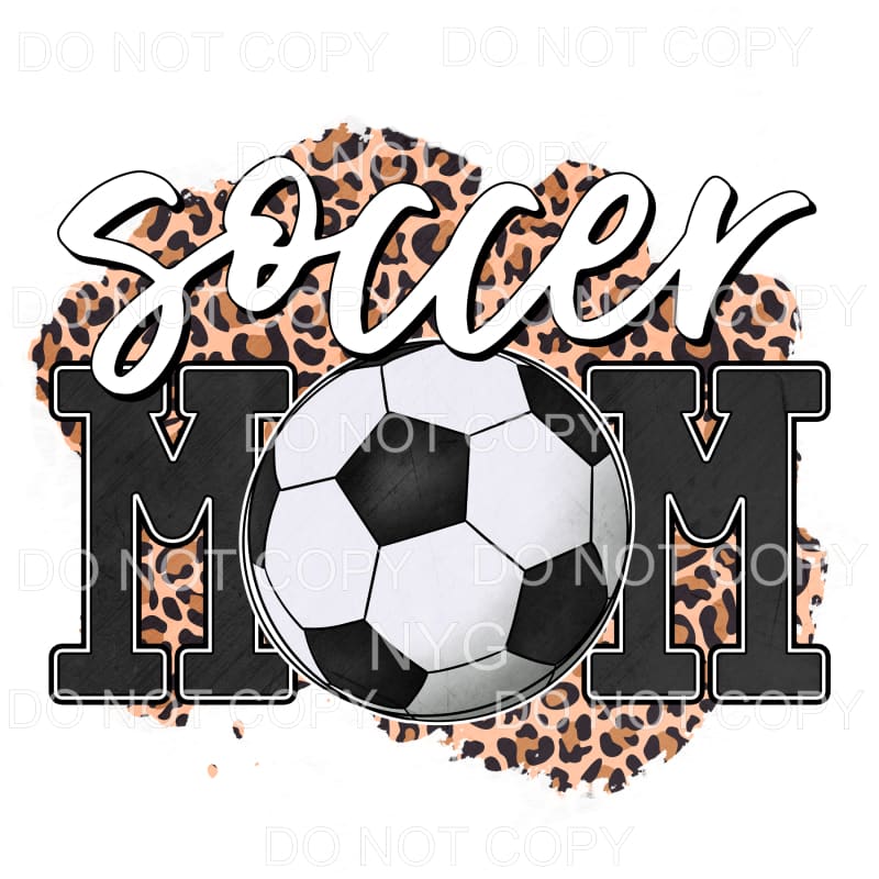 Soccer Mom Leopard Background Sublimation transfers - Heat
