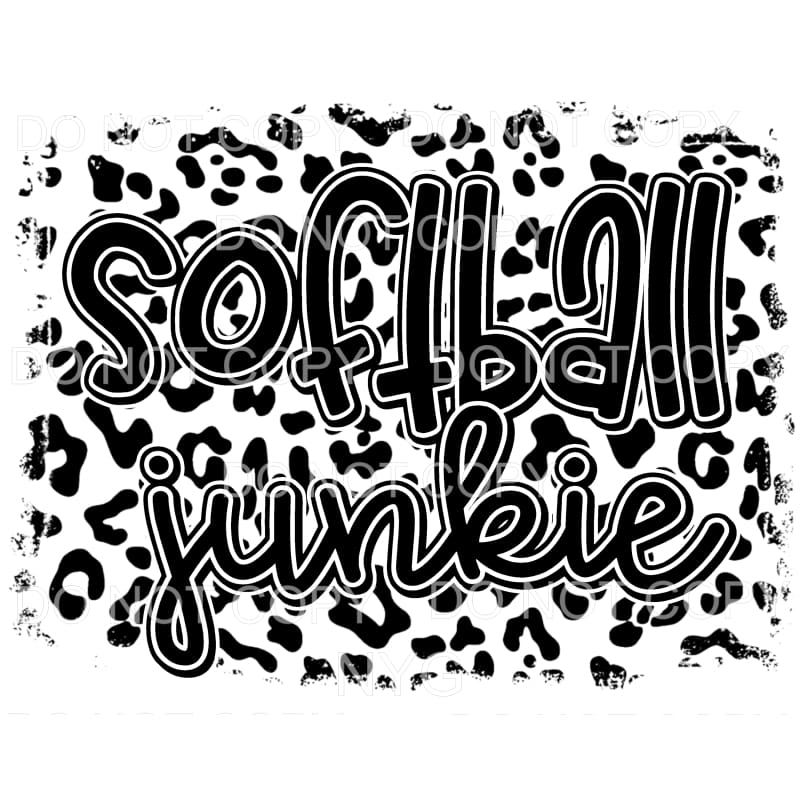 Softball Junkie Leopard Sublimation transfers - Heat