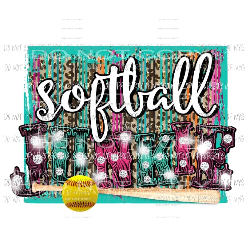 softball junkie marquee Sublimation transfers Heat Transfer