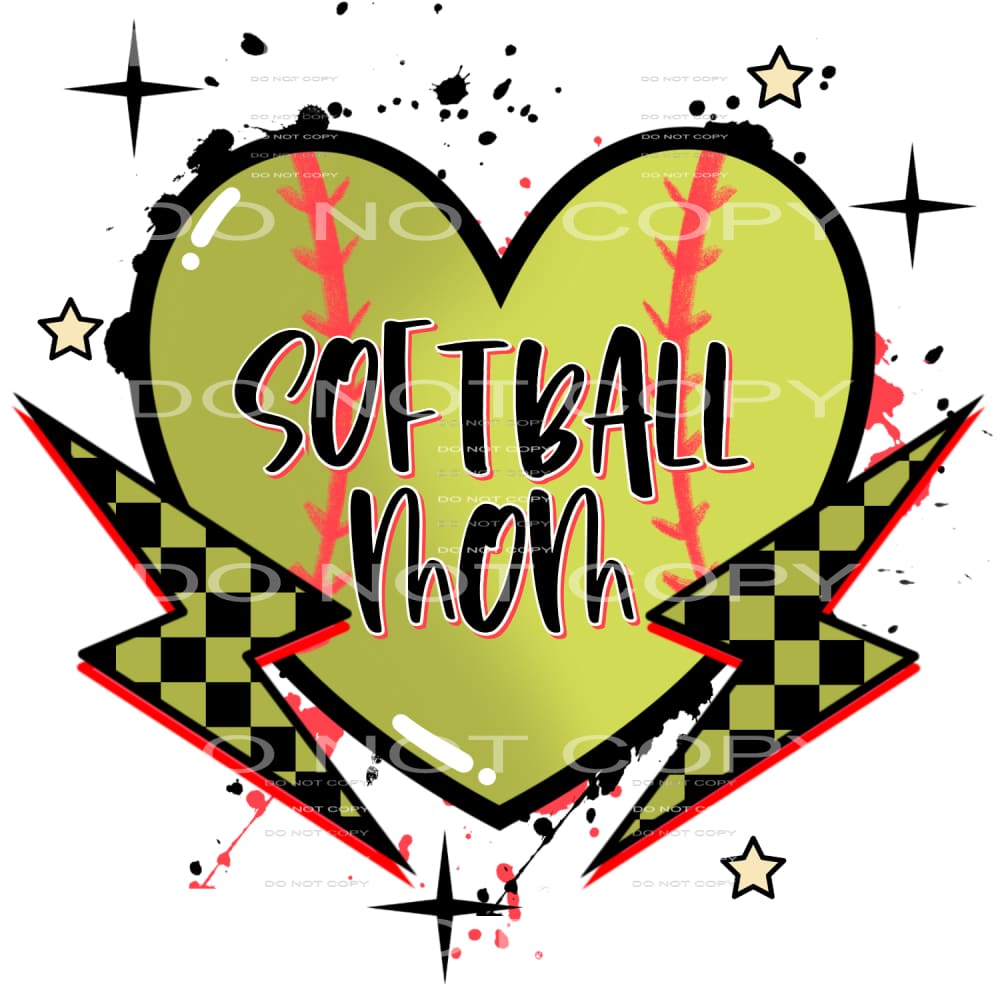 Softball Mom #4283 Sublimation transfers - Heat Transfer