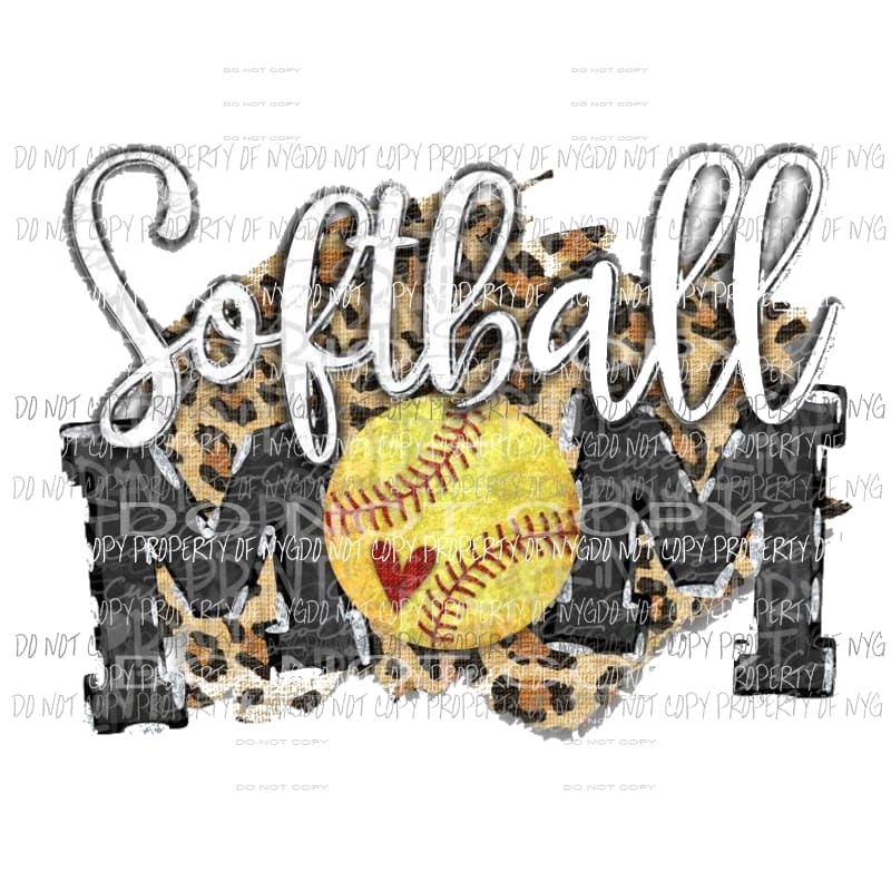 softball mom leopard 3 Sublimation transfers Heat Transfer