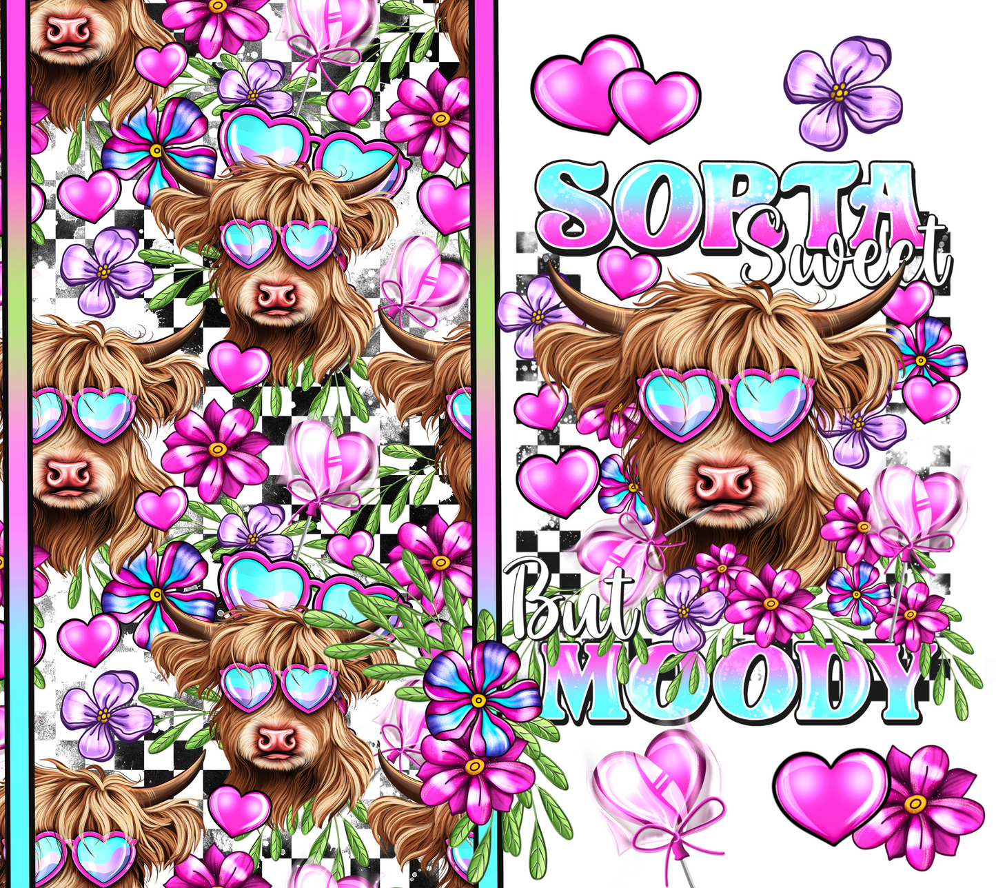 Sorta Sweet But Moody WRAP #9290 Sublimation transfers -