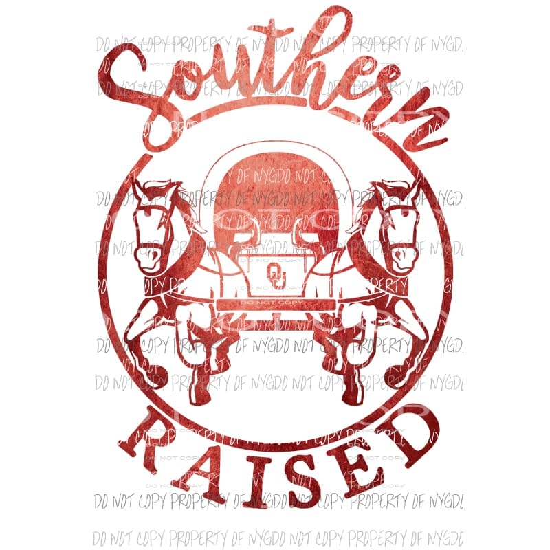 southern raised Oklahoma Sooners Sublimation transfers Heat Transfer