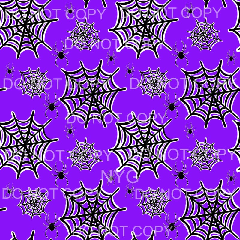 Spider Web Purple Background Halloween Sheet #187