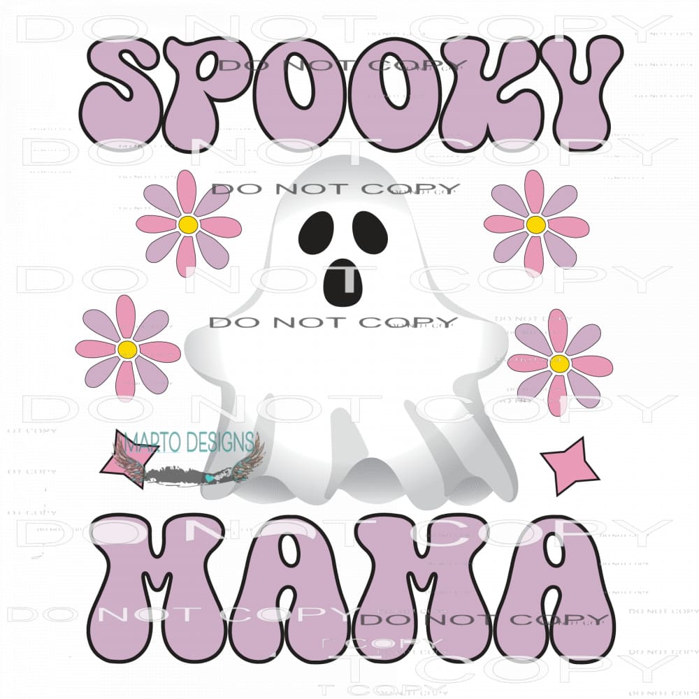 Spooky Mama #7624 Sublimation transfers - Heat Transfer