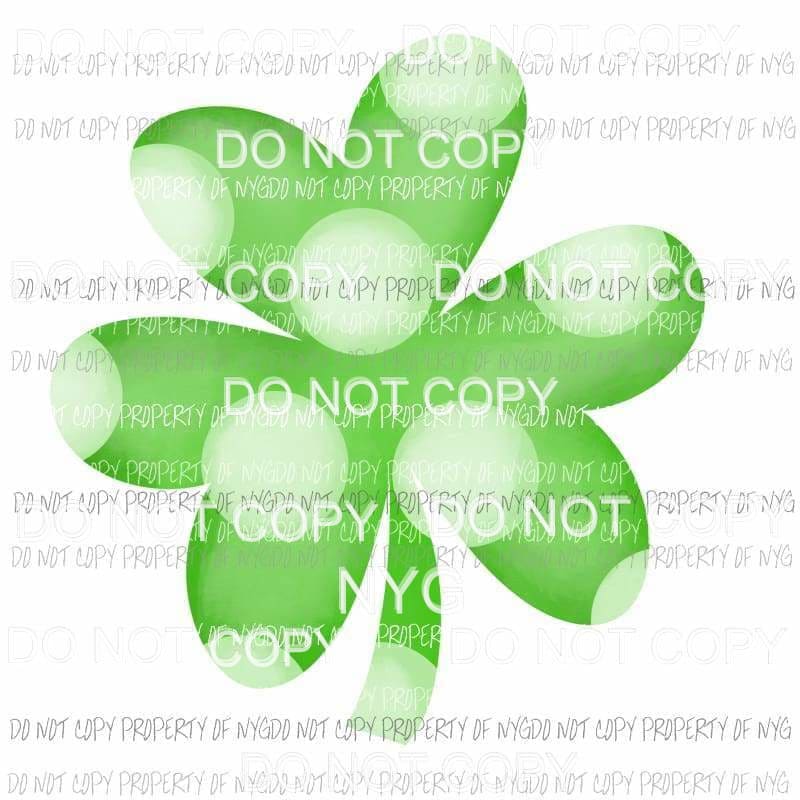 St Patricks Day Polka Dot Shamrock Sublimation transfers Heat Transfer