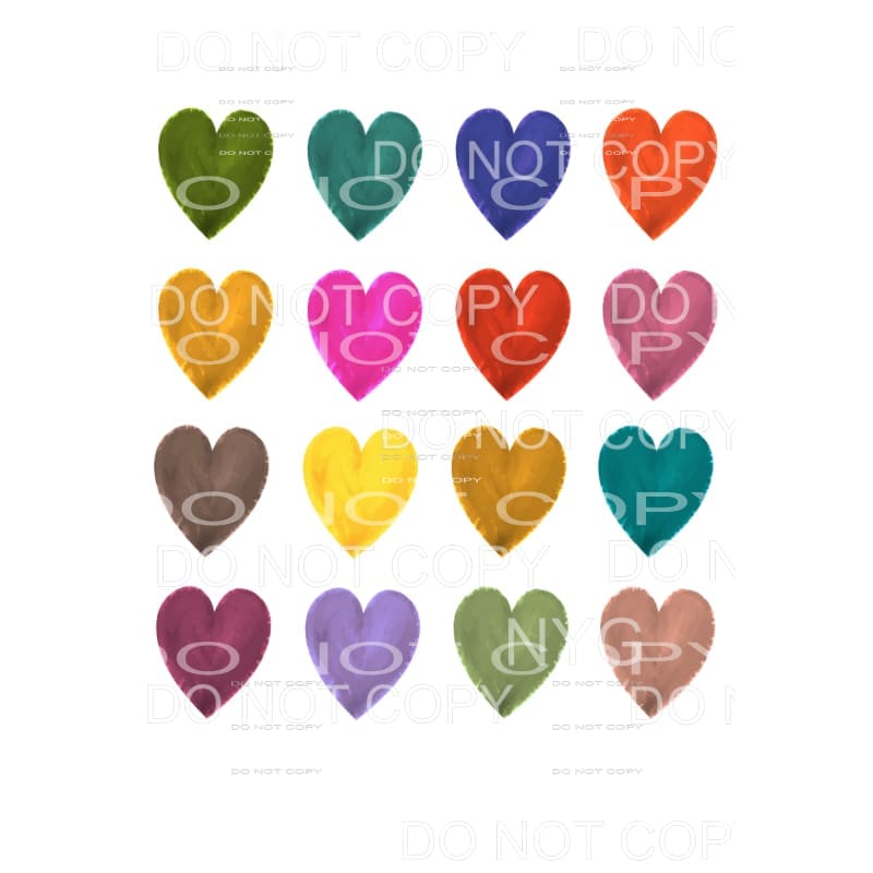 stacked hearts # 9889 Sublimation transfers - Heat Transfer