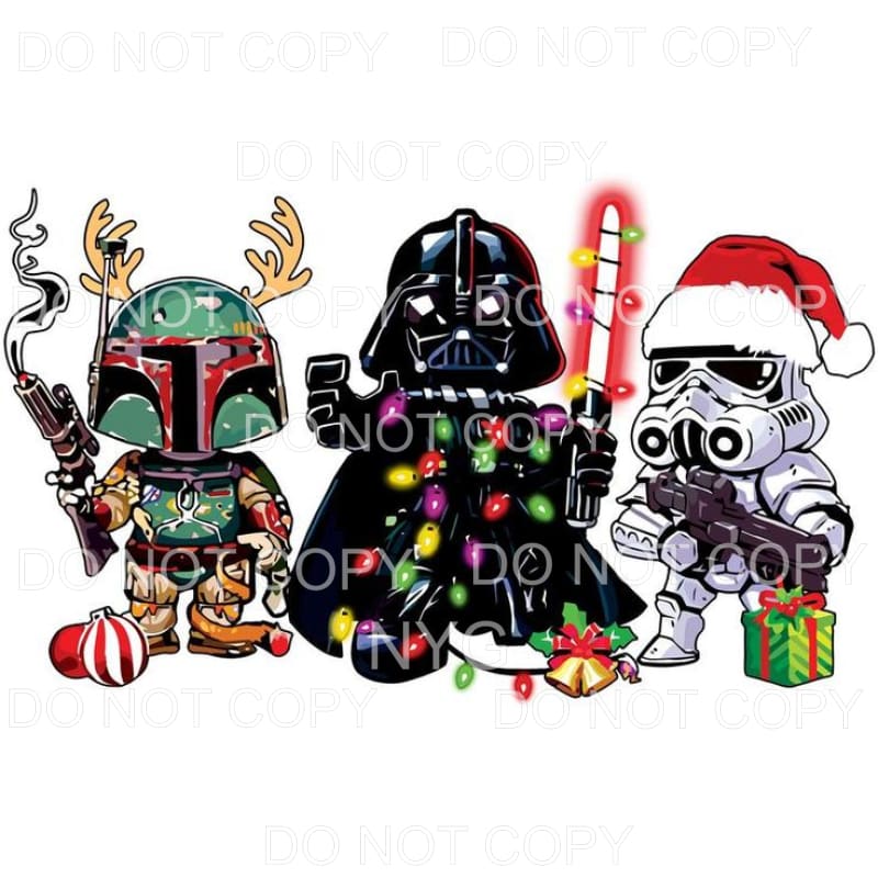 Star Wars Christmas Boba Fett Darth Vader Stormtrooper