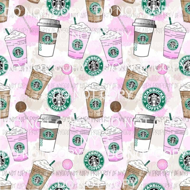 Starbucks Drinks Cake Pops Sheet Sublimation transfers 13 x 9 inches Heat Transfer