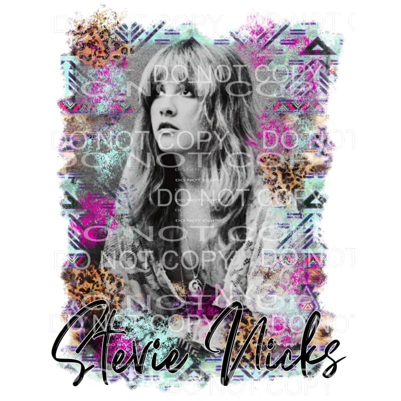 Stevie Nicks aztec purple leopard frame Sublimation