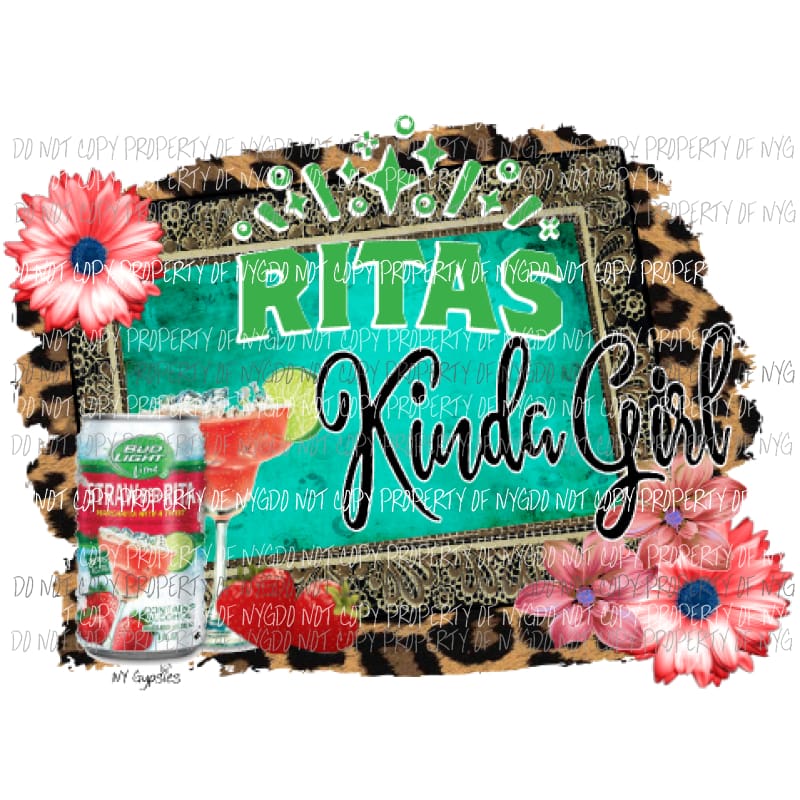 Straw ber Rita kinda girl Bud light strawberry Sublimation transfers Heat Transfer