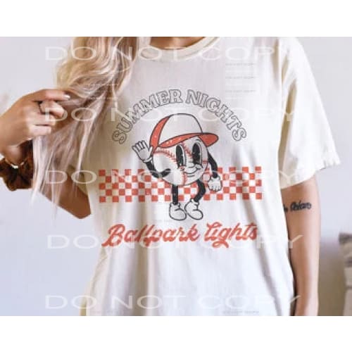 summer nights ballpark lights #5033 Sublimation transfers -
