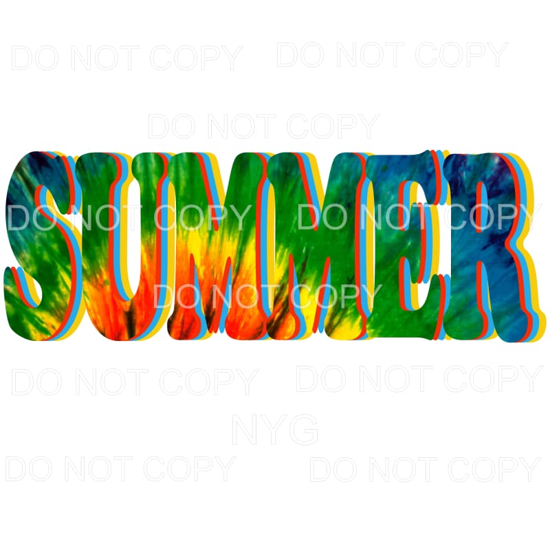 Summer Tie Dye Sublimation transfers - Heat Transfer