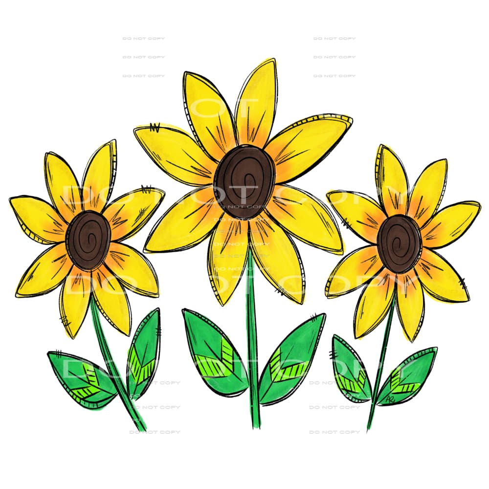 Sunflower # 342 Sublimation transfers - Heat Transfer