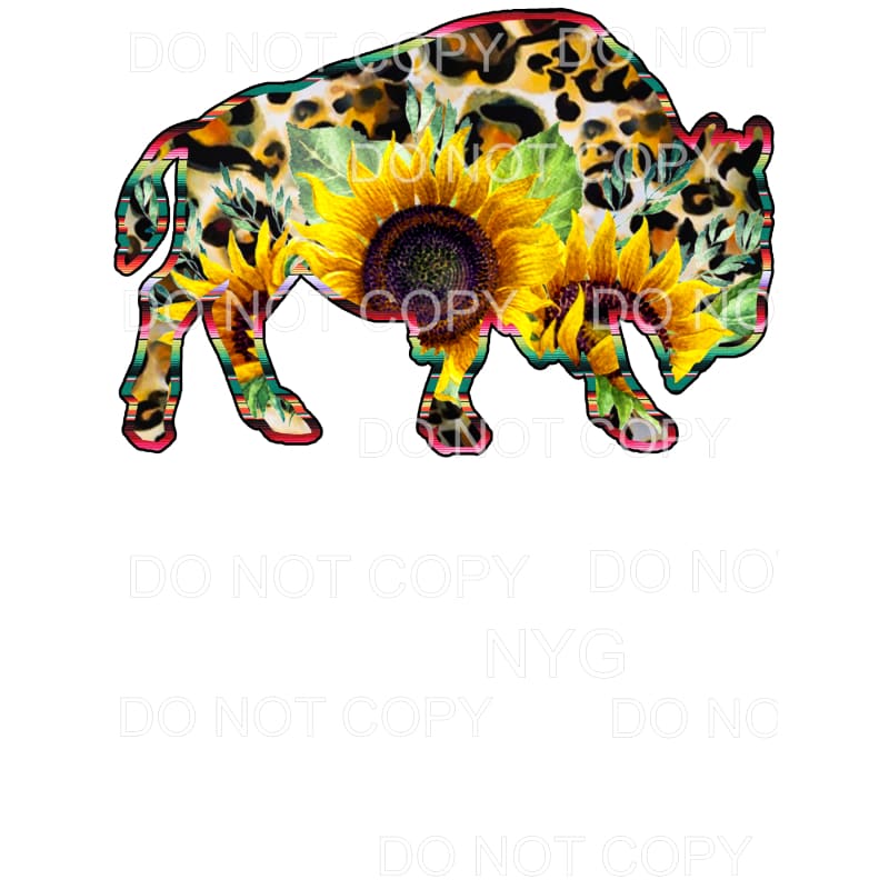 Sunflower Leopard Buffalo Sublimation transfers - Heat