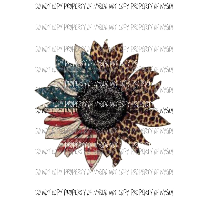 sunflower leopard flag # 2 Sublimation transfers Heat Transfer