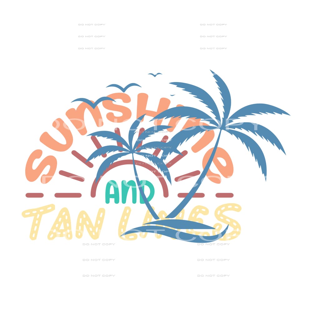 Sunshine and tan lines # 270 Sublimation transfers - Heat