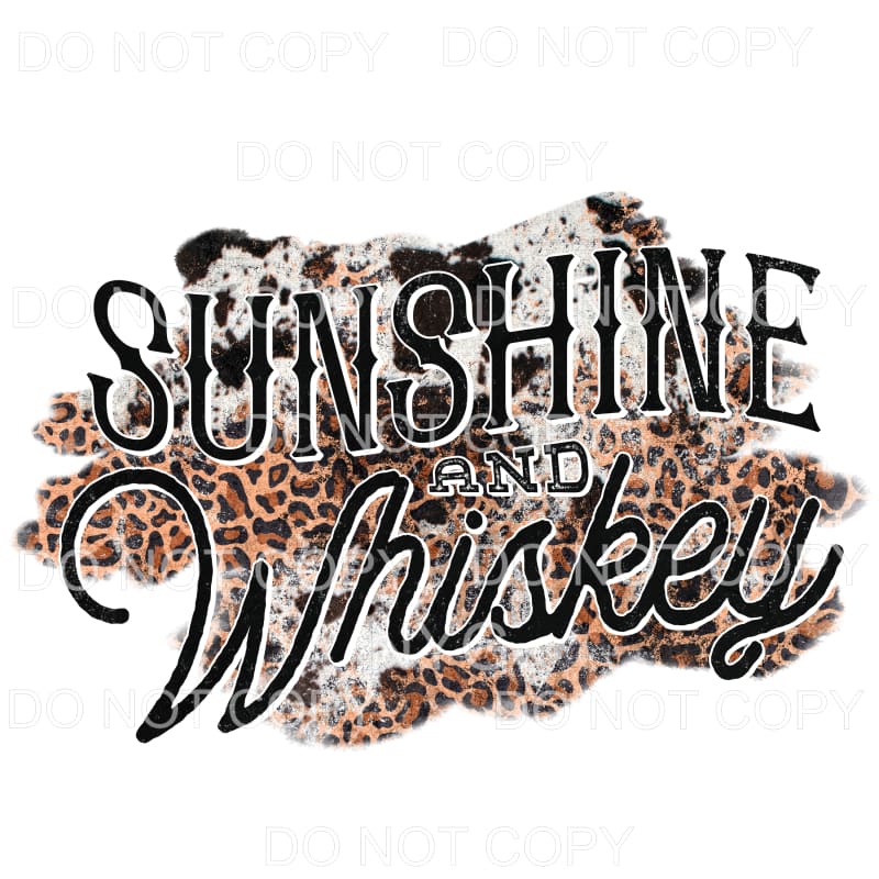 Sunshine And Whiskey Leopard Cowhide Sublimation transfers -