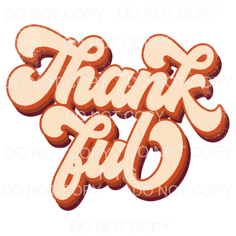 Thankful Vintage Distressed Sublimation transfers - Heat