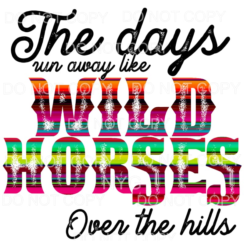 The Days Run Away Like Wild Horses Serape Sublimation