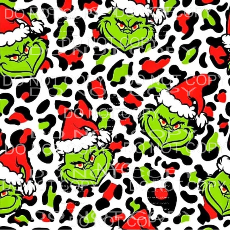 The Grinch Red Green Leoard Background Sheet #1849