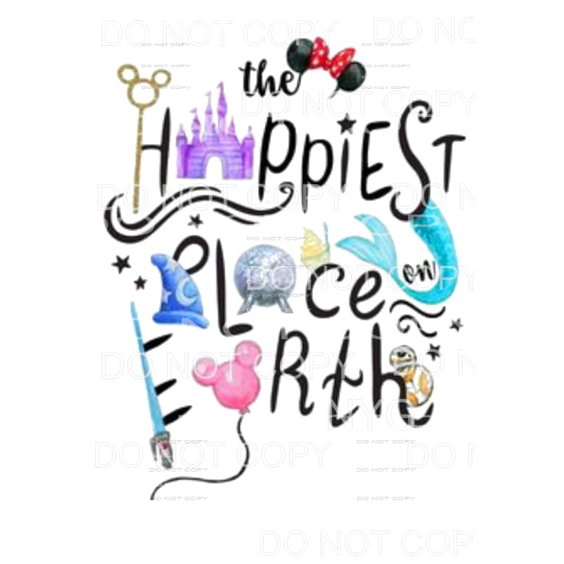 The happiest places on earth Disney Sublimation transfers -