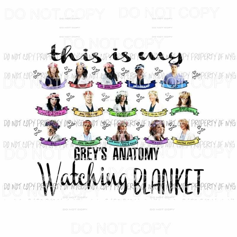 This is my Blanket GREYS ANATOMY 4 Sublimation transfers Heat Transfer