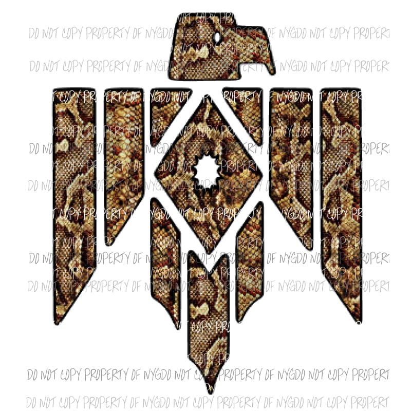 Thunderbird snake skin 1 Sublimation transfers Heat Transfer
