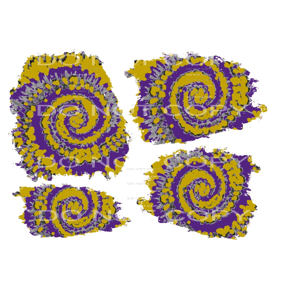 Tie Dye Patches Purple and gold # 111202 Sublimation