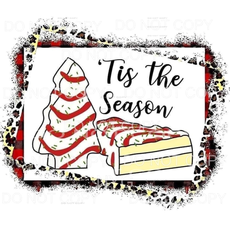 Tis the Season Little Debbie # 9422 Sublimation transfers -