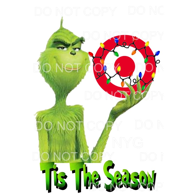 tis the season target Grinch Sublimation transfers - Heat