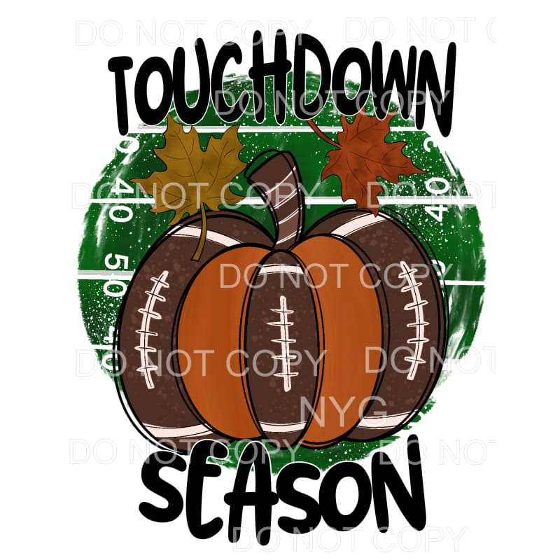 Touchdown Season Football Pumpkin Field Circle Background