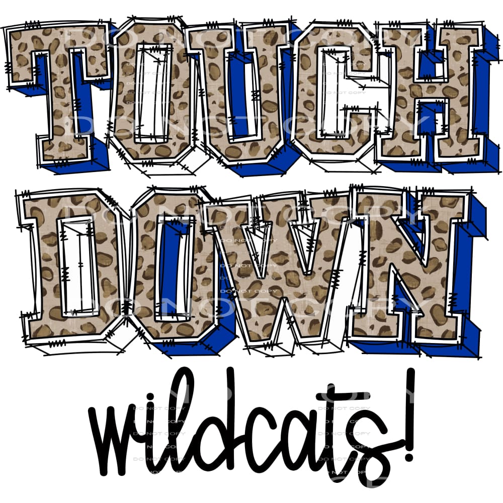 Touchdown Wildcats # 1102 Sublimation transfers - Heat