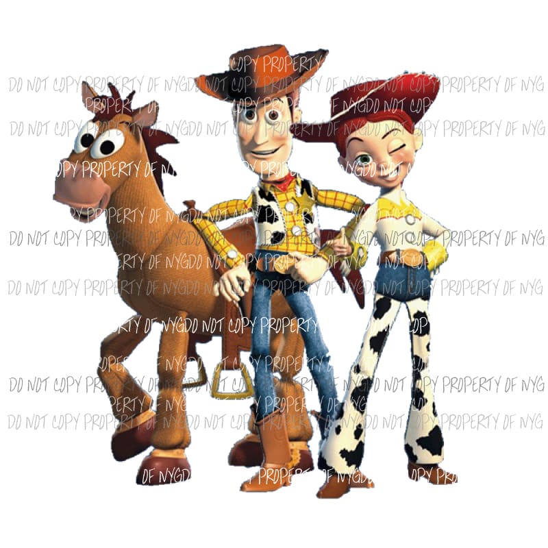 Toy Story Woody Jessie Horse Sublimation transfers Heat Transfer
