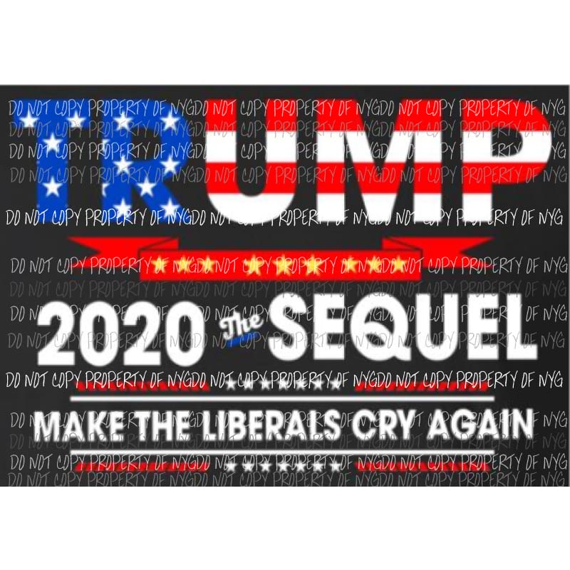 Trump 2020 custom Sublimation transfers Heat Transfer
