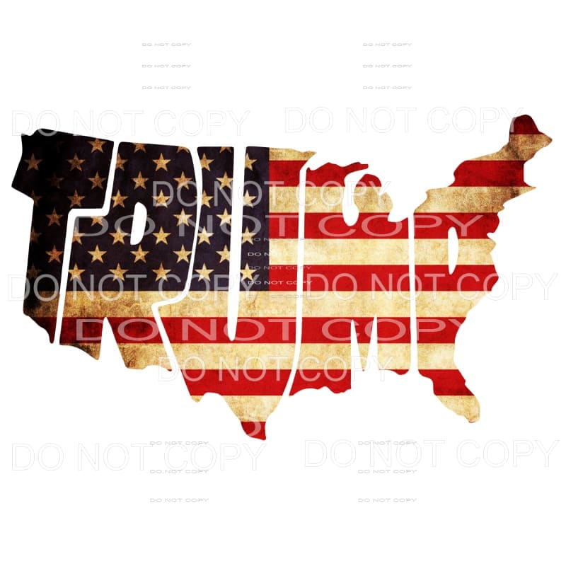 Trump United States Flag Sublimation transfers - Heat