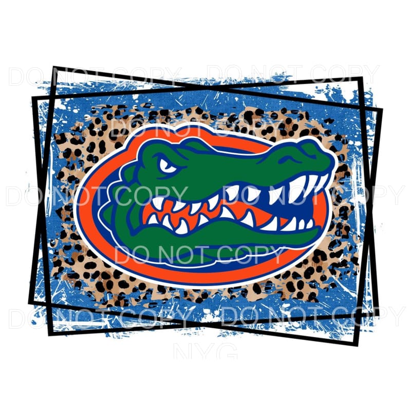 University Of Florida Gators Football Blue Orange Leopard