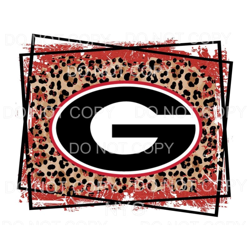 University Of Georgia Bulldogs Football Leopard Red Double