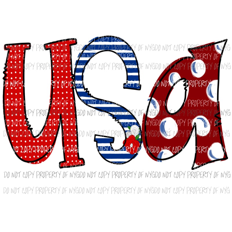 USA # 9 Sublimation transfers usa 4th of july america memorial labor day Heat Transfer