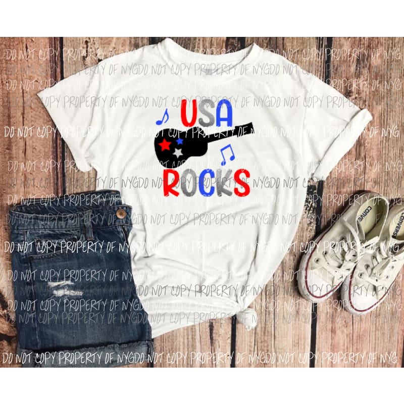 USA ROCKS Sublimation transfers Heat Transfer