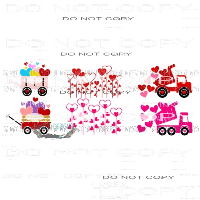 Valentine Bundle 1 you get all 6 designs Sublimation transfers Heat Transfer