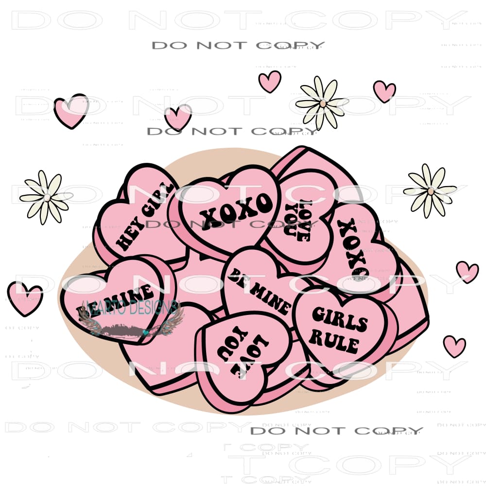 Valentine Candy #9188 Sublimation transfers - Heat Transfer