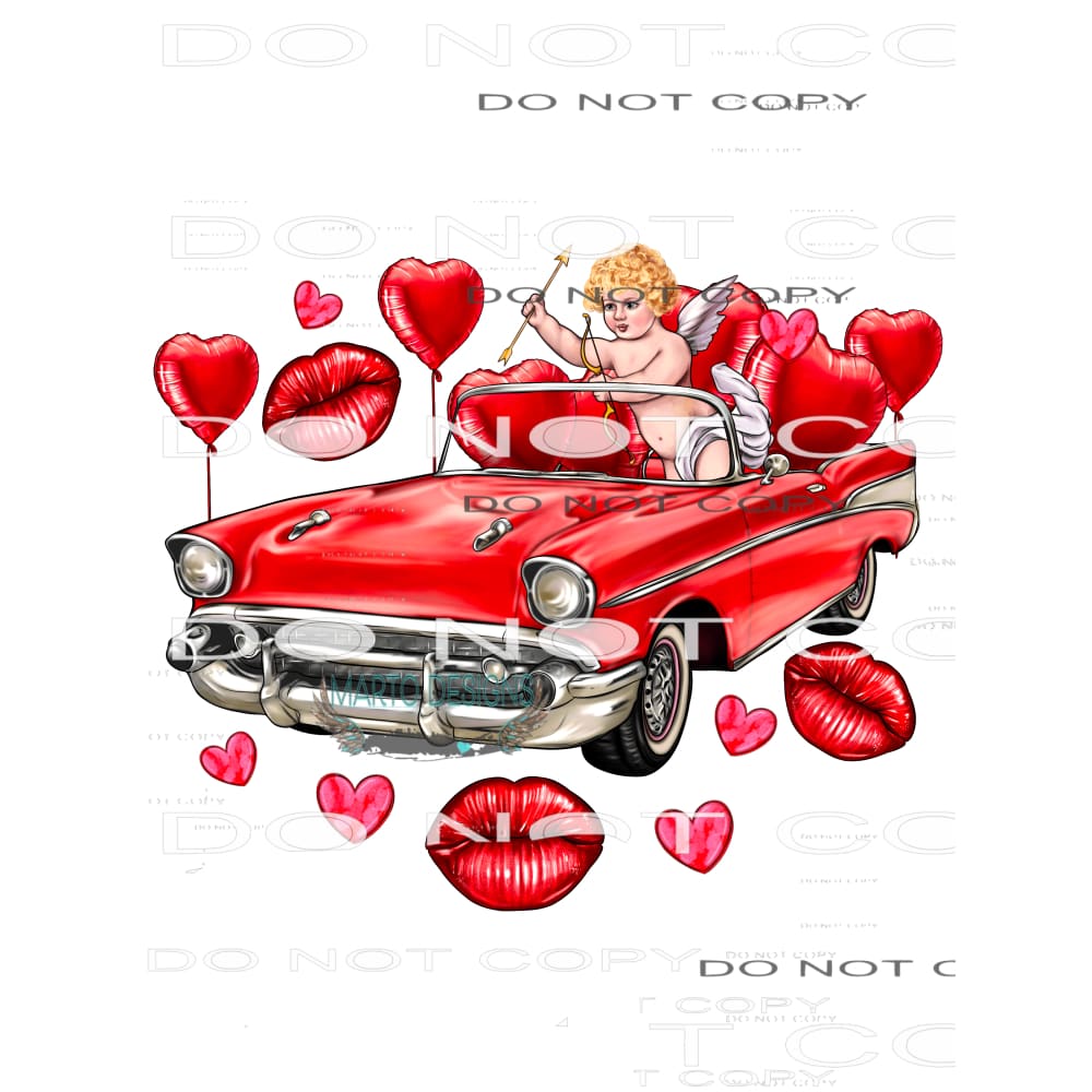 Valentine Car Cupid #8714 Sublimation transfers - Heat