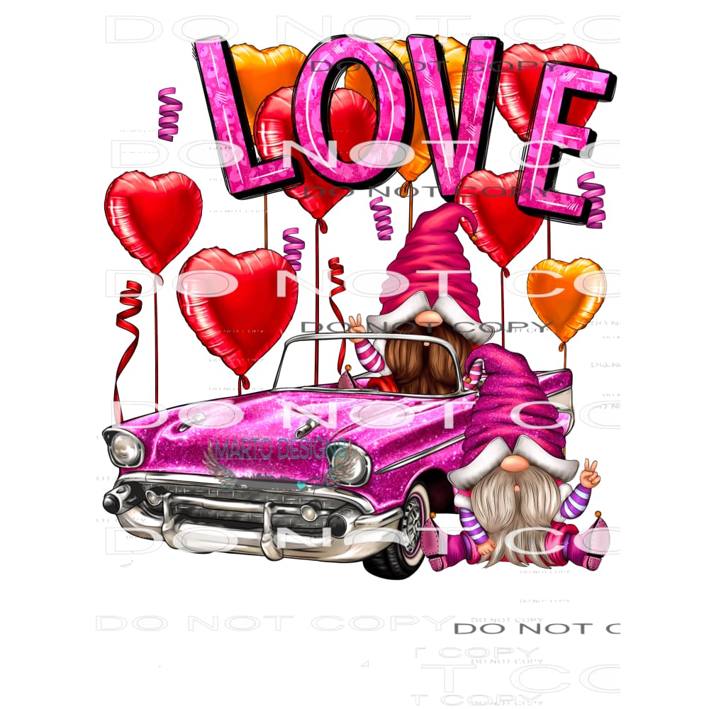 Valentine Car Love #8713 Sublimation transfers - Heat
