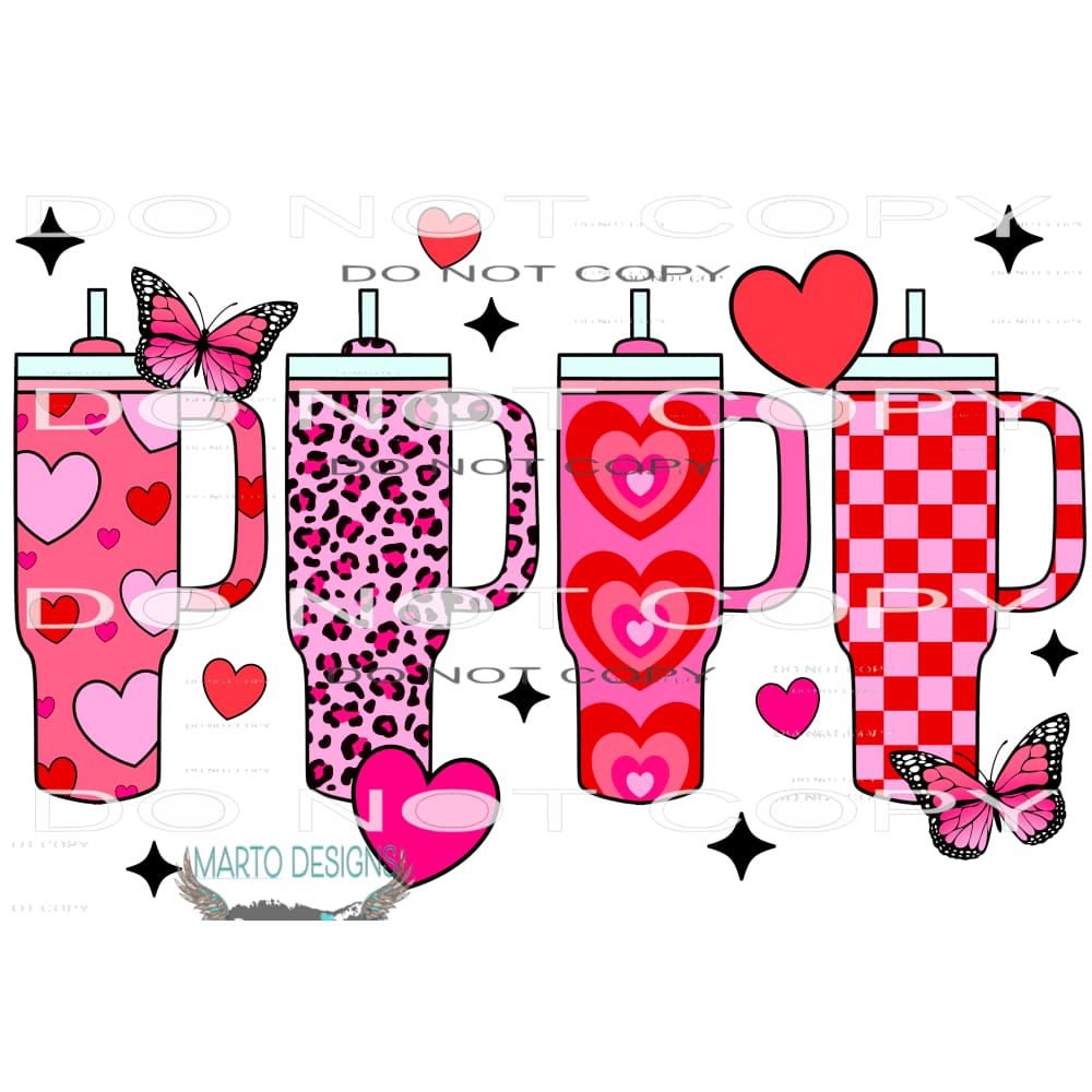 Valentine Stanley Cups #9510 Sublimation transfers - Heat