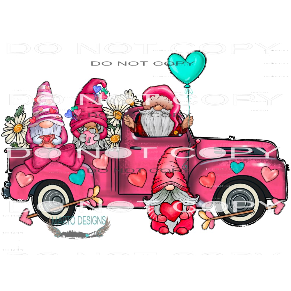 Valentine Truck #9562 Sublimation transfers - Heat Transfer