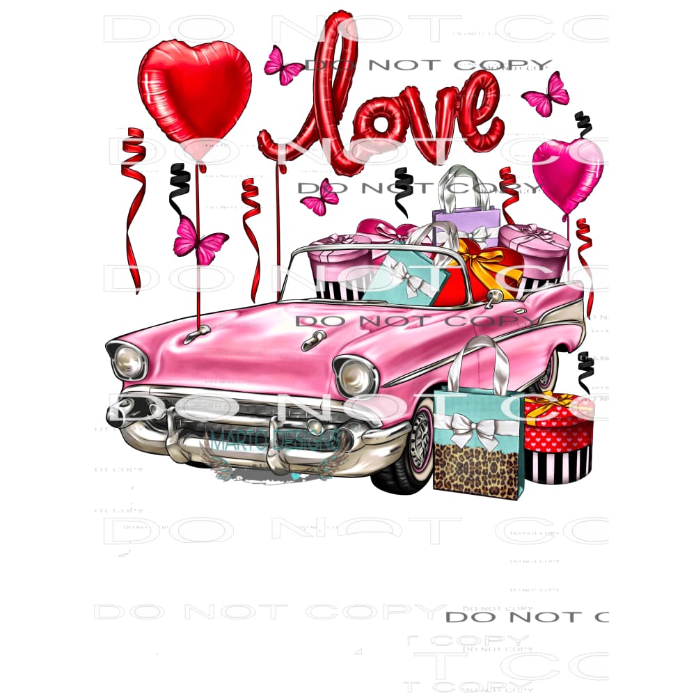 Valentine’s Car Love #8722 Sublimation transfers - Heat