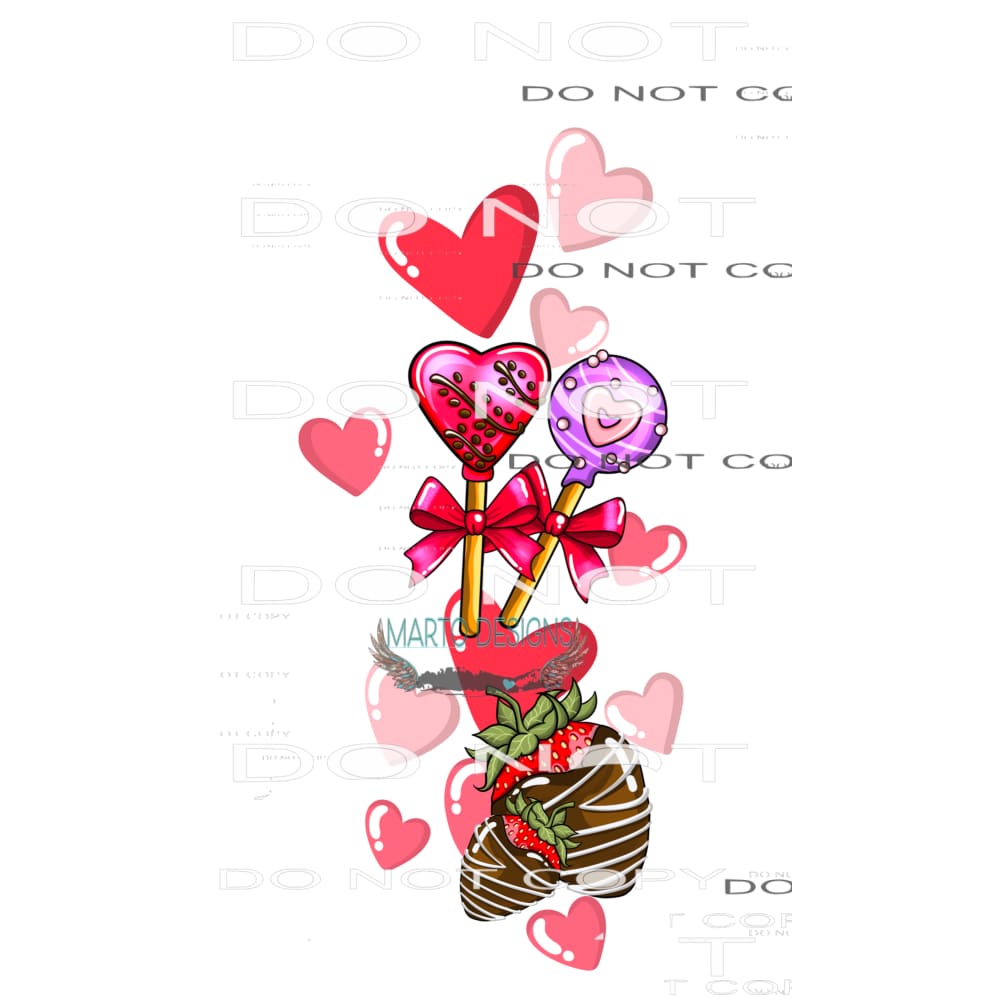 Valentines Sweets Sleeve #8758 Sublimation transfers - Heat