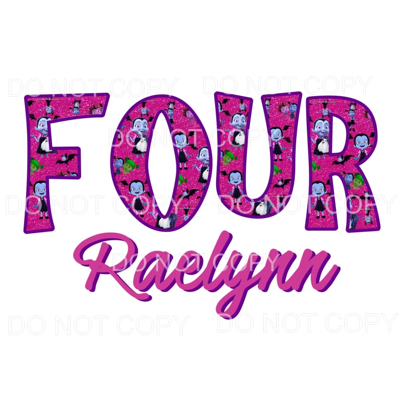 vampirina custom birthday Sublimation transfers - Heat