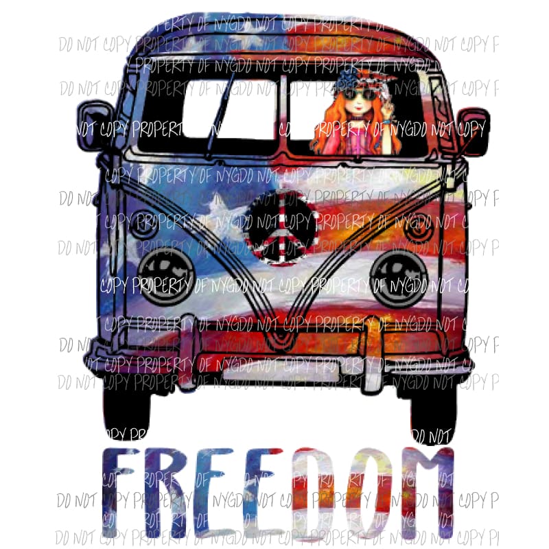 VB Van Freedom Sublimation transfers usa 4th of july america memorial labor day Heat Transfer